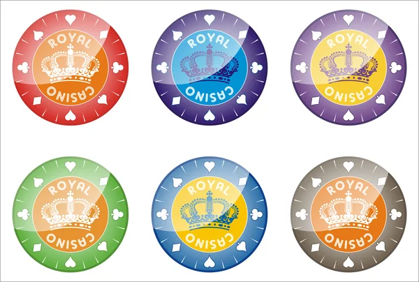 stock image Beautiful casino chips isolated