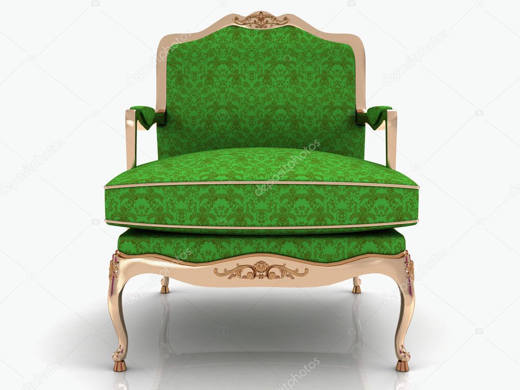Classical stylish armchair isolated