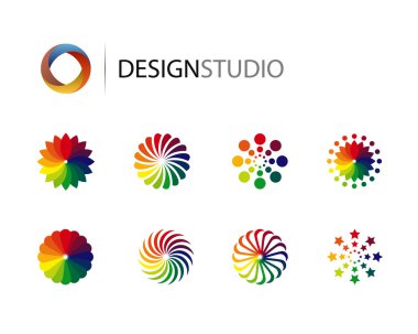 Design logo elements on white background clipart