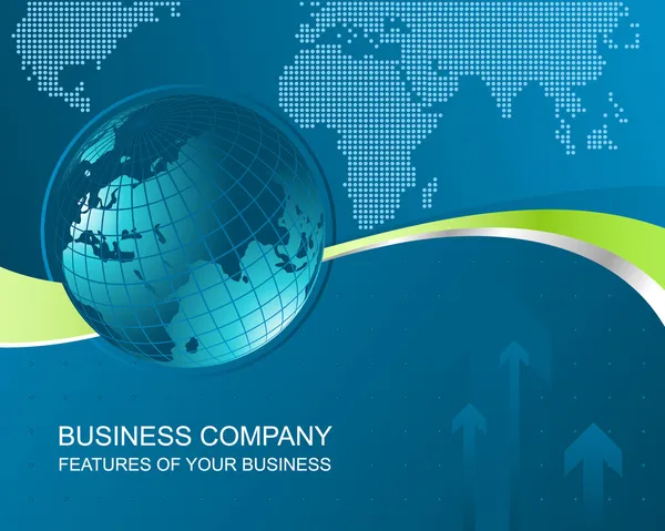 Corporate Business abstrakter Hintergrund mit Illustration der Erde — Stockvektor