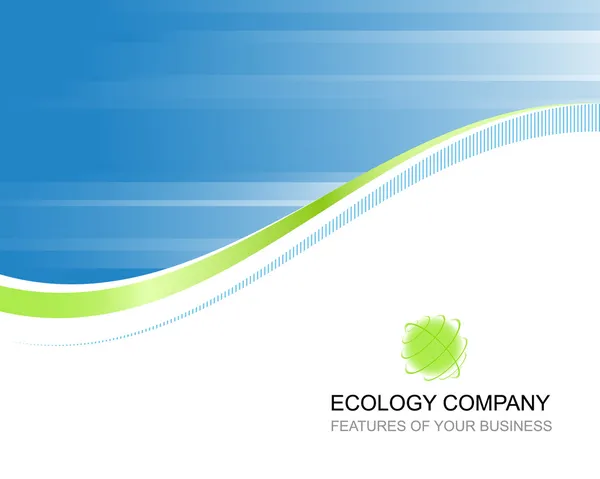 Ecology company template background with logo — Stock Vector