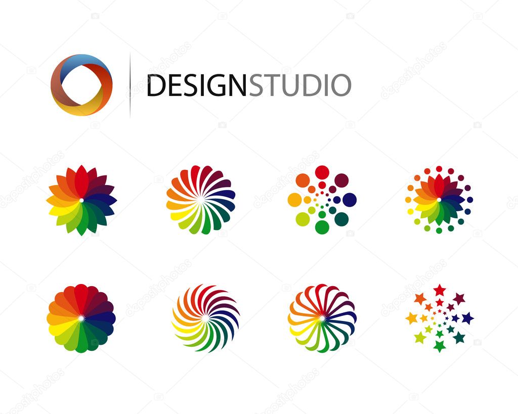 Design logo elements on white background
