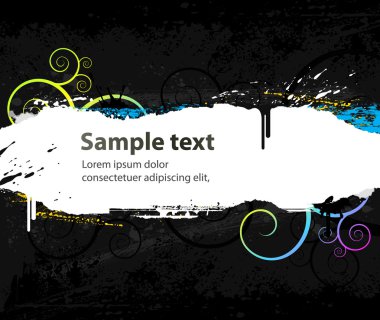 Grunge background with color patterns, swirls and blots clipart