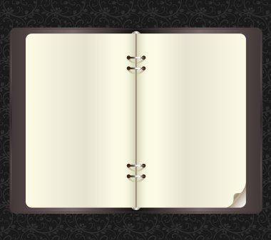 Opened notebook clipart