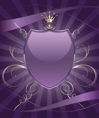 Beautiful brightly party shield emblem vector clipart