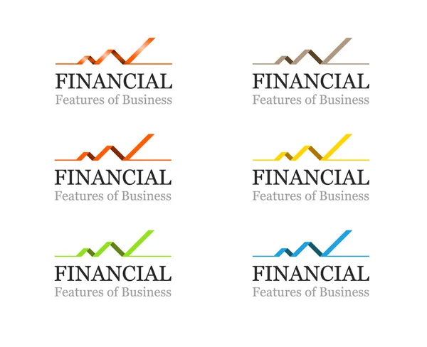 Modelo de logotipo financeiro ou comercial corporativo - Vector — Vetor de Stock