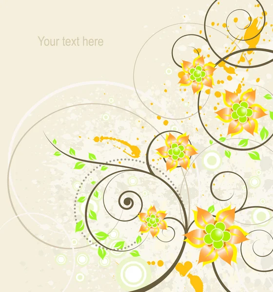 Abstract floral background with place for your text — Stock Vector