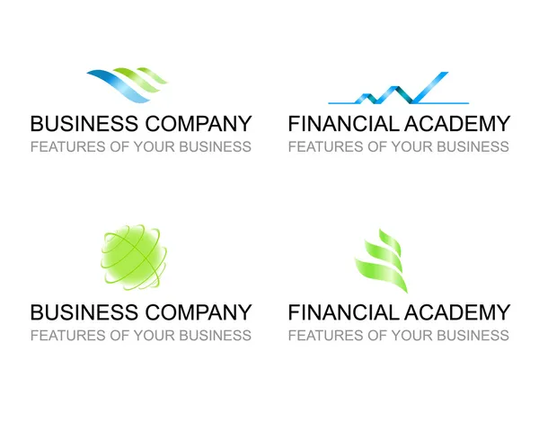 Modelos de logotipo corporativo empresarial — Vetor de Stock