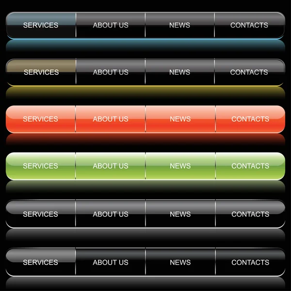 stock vector Web navigation buttons template set