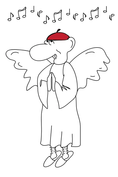 赤柱的天使 — 图库矢量图片