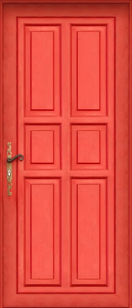 Porta vermelha mágica - definição muito alta de toda a porta — Fotografia de Stock