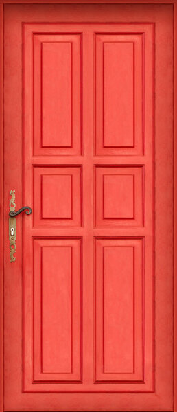 Magic red door - Very High definition of the entire door