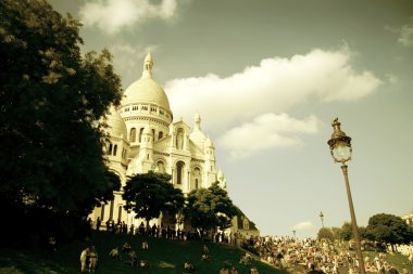 The Sacre-Coeur church in Montmartre, Paris clipart