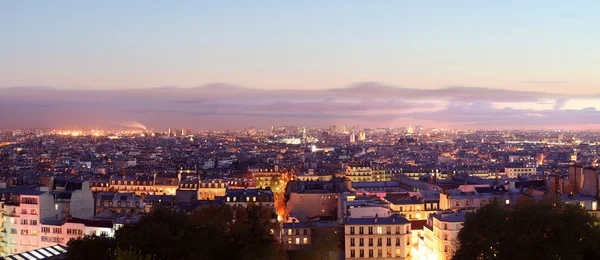 Panorama Vista de Paris à noite — Fotografia de Stock