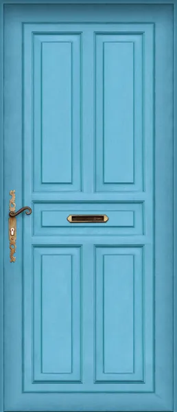 Blauwe deur - zeer hoge definitie van de gehele deur — Stockfoto