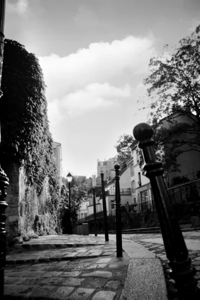 View of Paris streets - black and white — Stock Photo, Image
