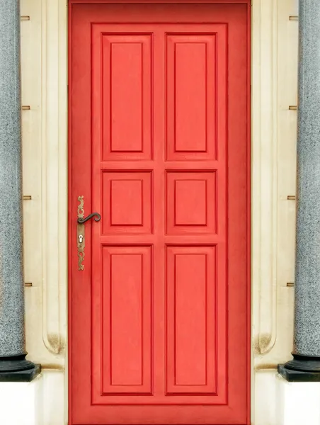 Mágikus piros ajtó - teljes ajtó - nagyon magas meghatározás Stock Kép
