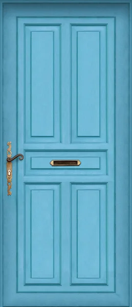 青いドア - ドア全体の非常に高い定義 ロイヤリティフリーのストック画像