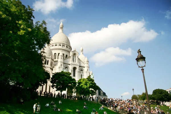 A sacre-coeur templomot Montmartre, Párizs Stock Kép