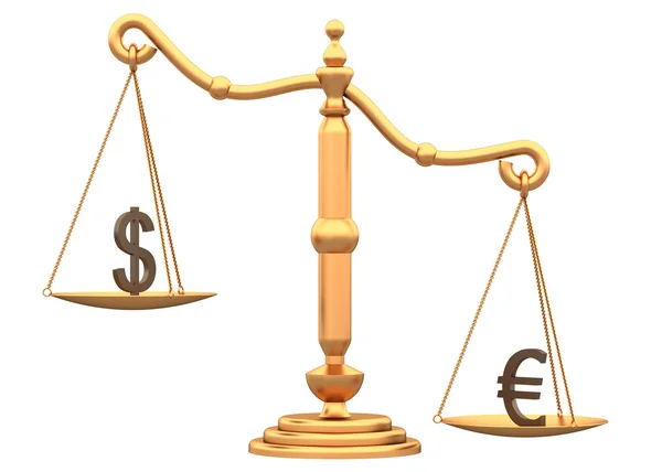 stock image Difference between the currencies