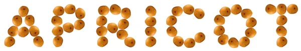 Apricot,alphabet — Stock Photo, Image