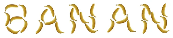 Banan, Alphabet — Stockfoto