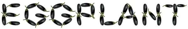 Äggplantor, alfabet — Stockfoto