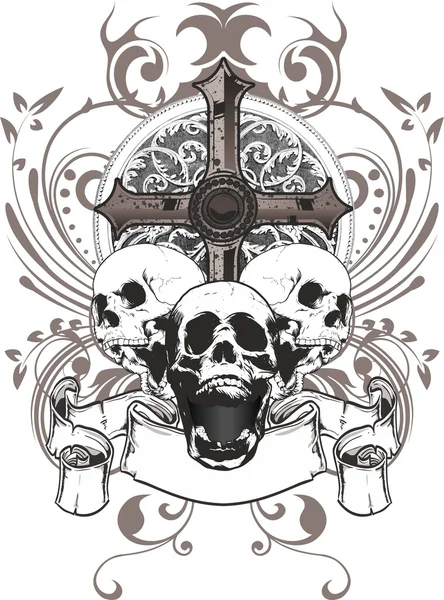 Croix de crâne — Image vectorielle