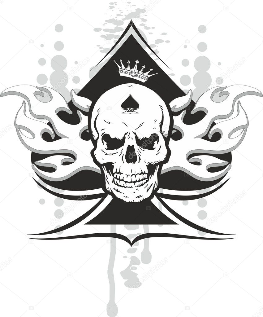 Ace of spades skull