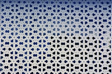 Islamic patterns on the walls of a mosque clipart