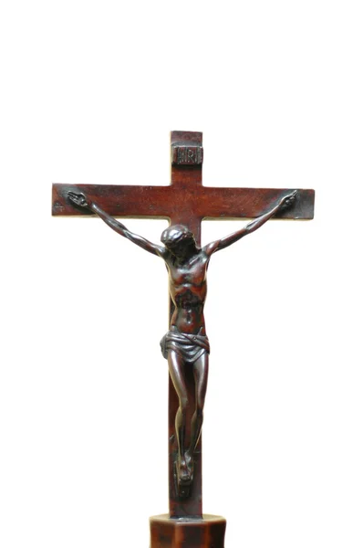 Fából készült kereszt szimbolizáló Jézus Krisztus meghalt a mi bűneinkért — Stock Fotó