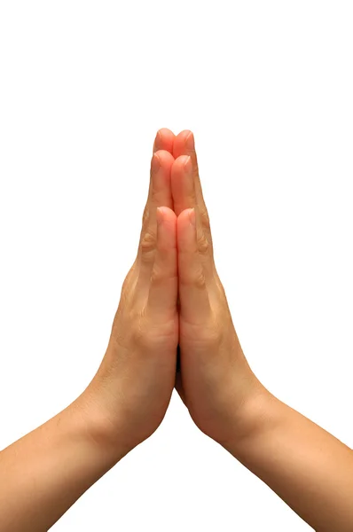 Odaad gesztus ima során használt — Stock Fotó