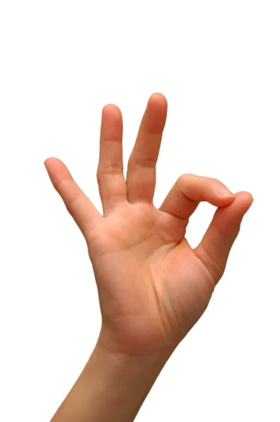 Kéz jel, az ok — Stock Fotó