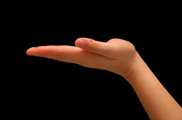 Kéz gesztus, mintha valami támogatása — Stock Fotó