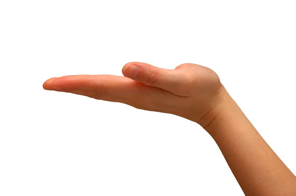 Kéz gesztus, mintha valami támogatása — Stock Fotó