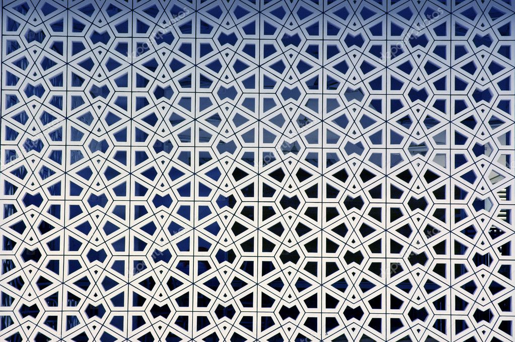 Islamic patterns on the walls of a mosque