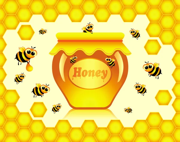 ハニカム蜂蜜 — ストックベクタ