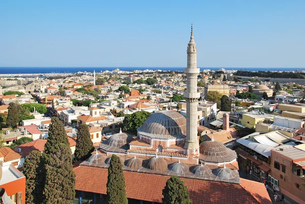 Rhodos landmark suleiman moskén — Stockfoto