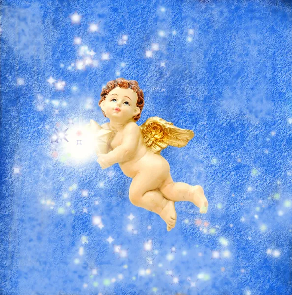 Ангел и звезды — стоковое фото