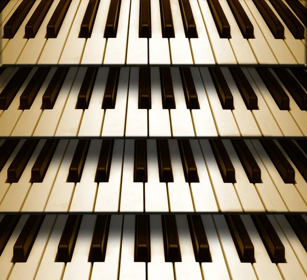背景音乐钢琴键盘 — 图库照片
