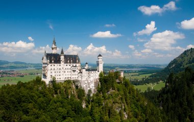 Castle on a hill with a view clipart