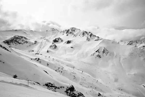 Alpine ski resort panorama — Stock Photo, Image