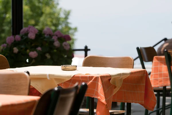 stock image Table in a street cafe