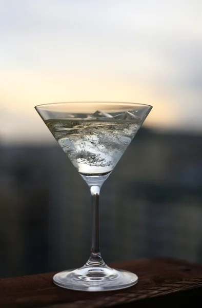 Martini em um pôr do sol — Fotografia de Stock