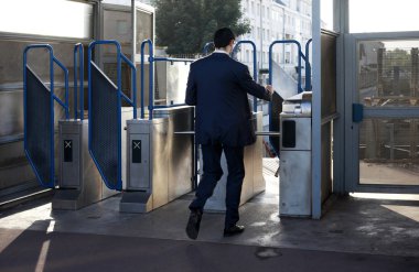 Turnstile in the underground clipart