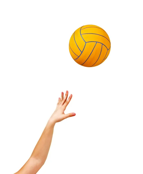 Mão e bola — Fotografia de Stock
