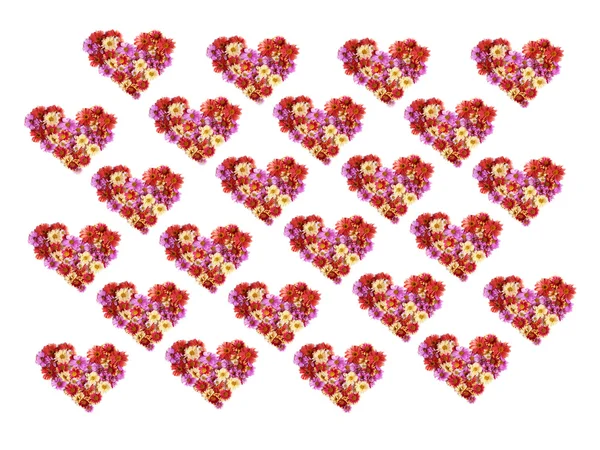 Hearts from flowers — Stock Photo, Image