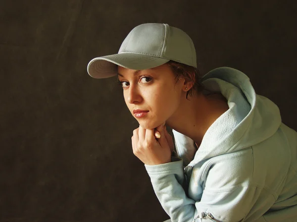 Girl in a cap - 3 — Stock Photo, Image