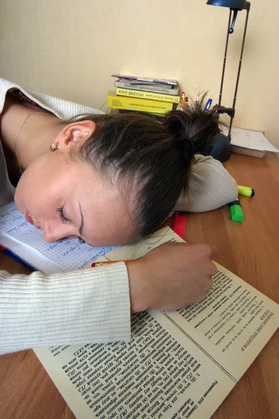 The sleeping student — Stock Photo, Image
