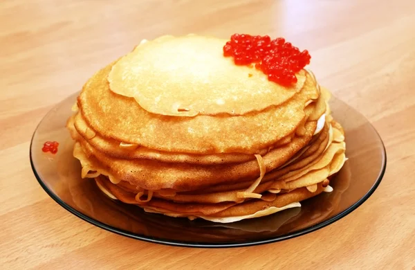 Pancake dengan kaviar — Stok Foto